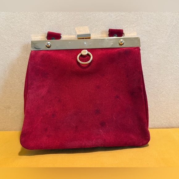 Vintage Magda Makkay Suede Shoulder Bag Very Rare! - Picture 2 of 12